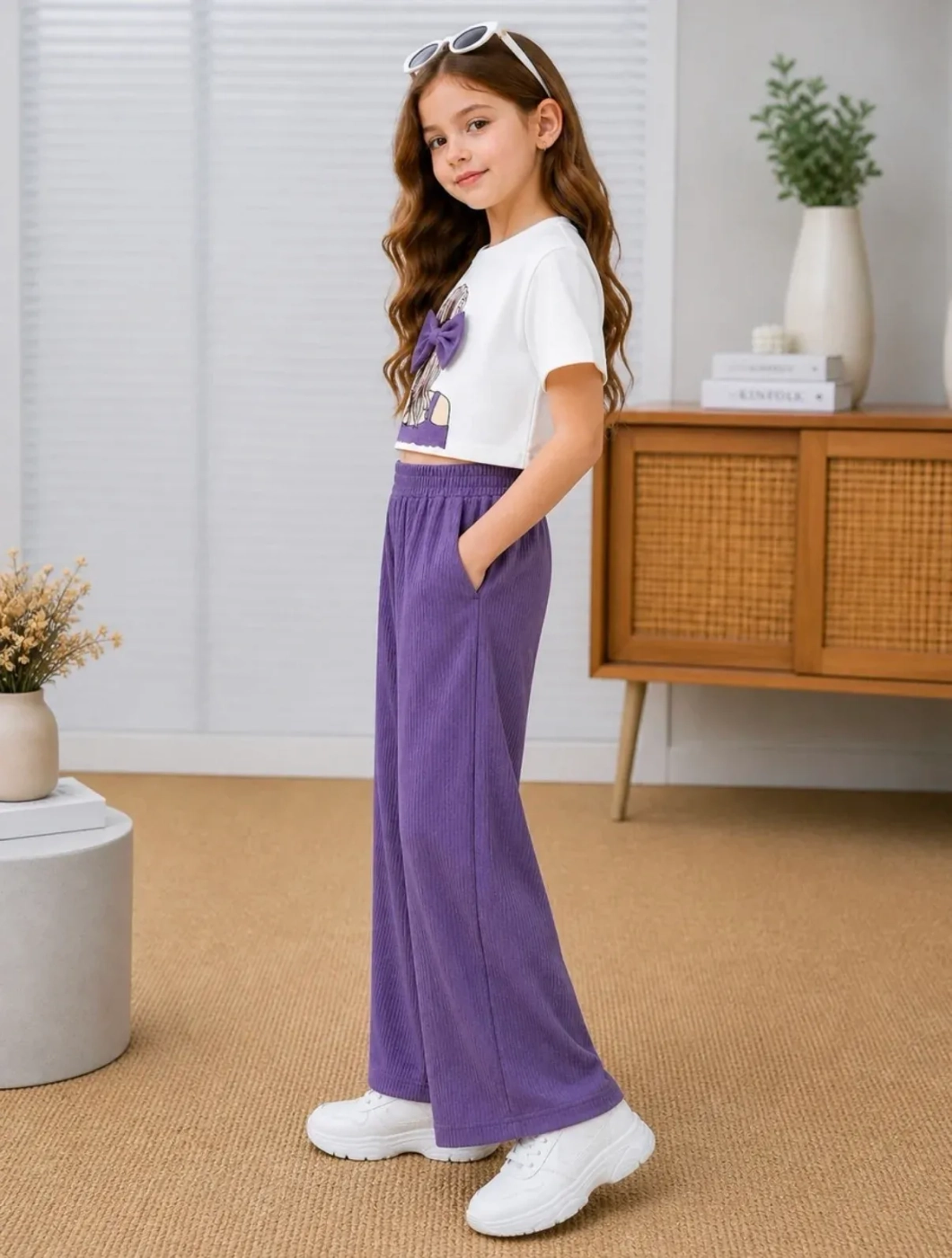 Lavender Bow Girl’s Co-Ord Set 2