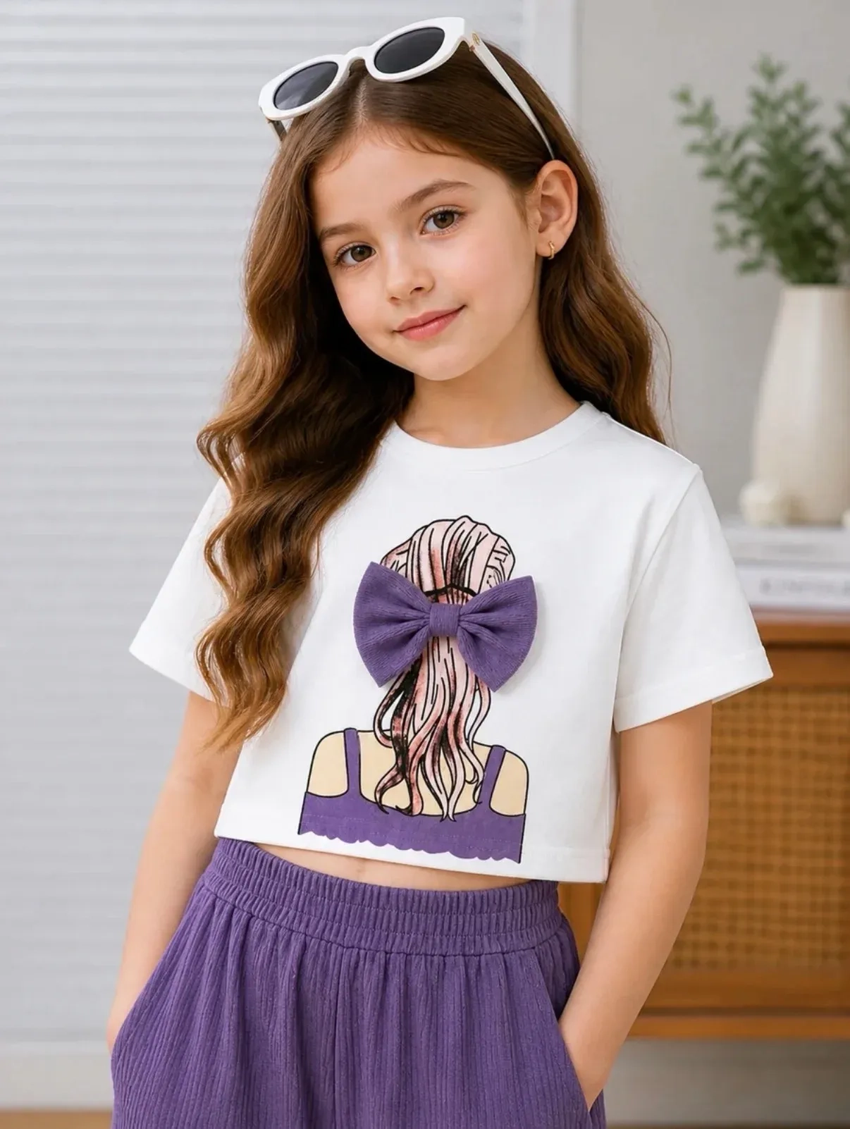 Lavender Bow Girl’s Co-Ord Set 4