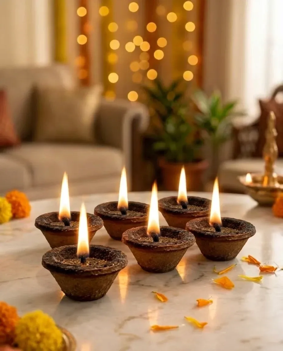 Natural Cowdung Diyas 40 pieces 1