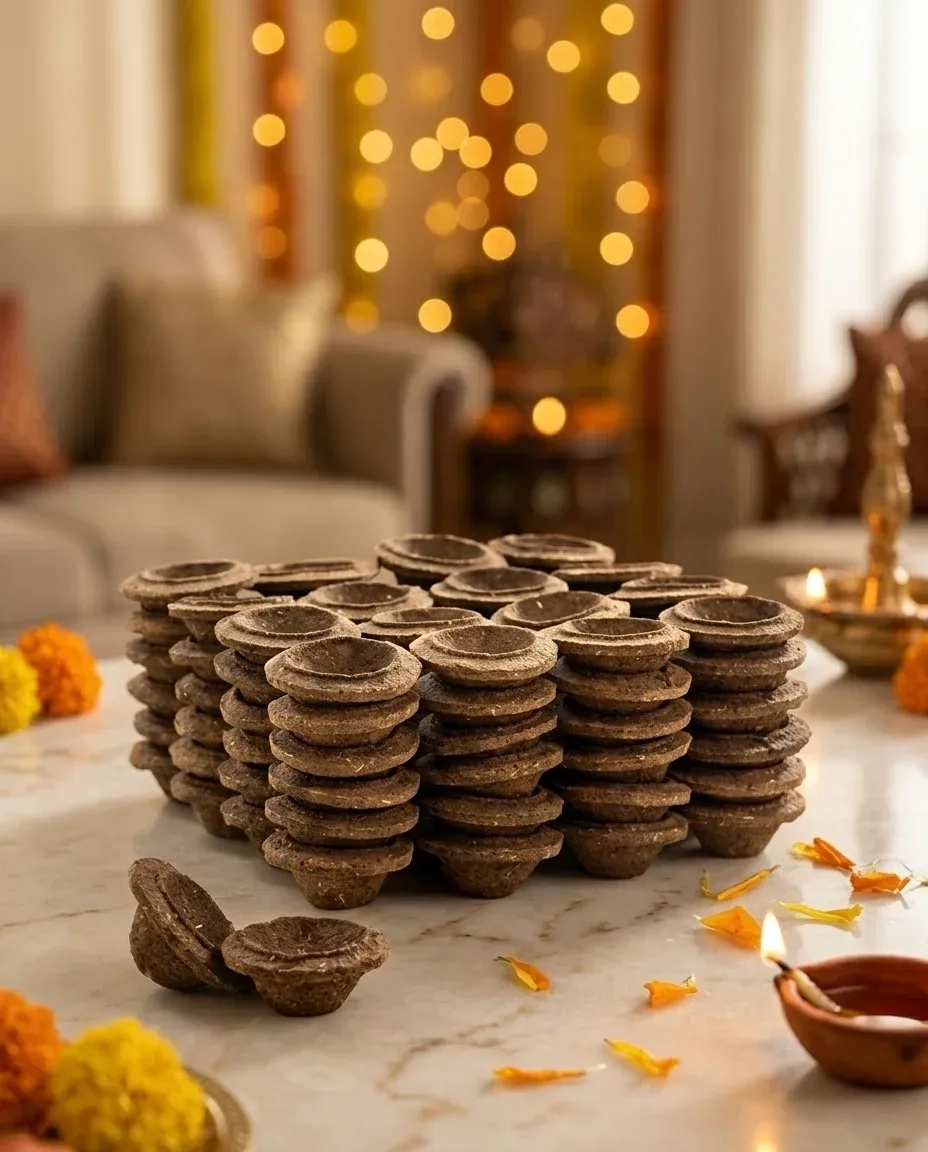 Natural Cowdung Diyas 40 pieces 2