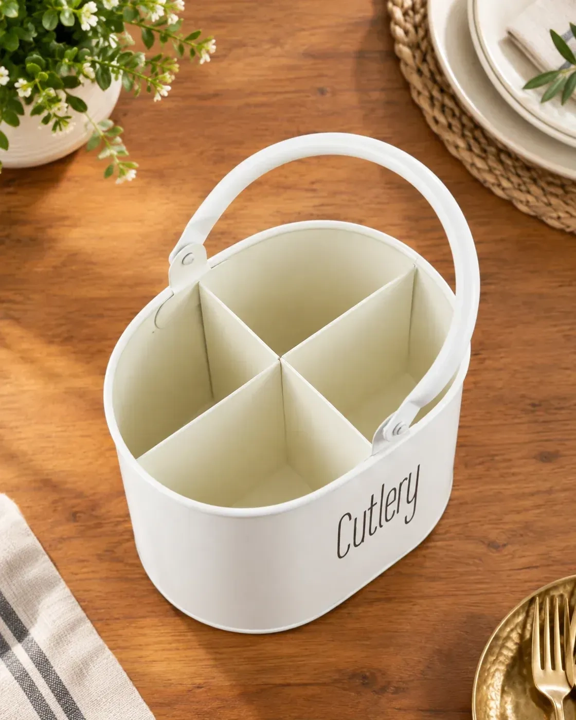Spoon Stand, Cutlery Holder  ( White ) 2
