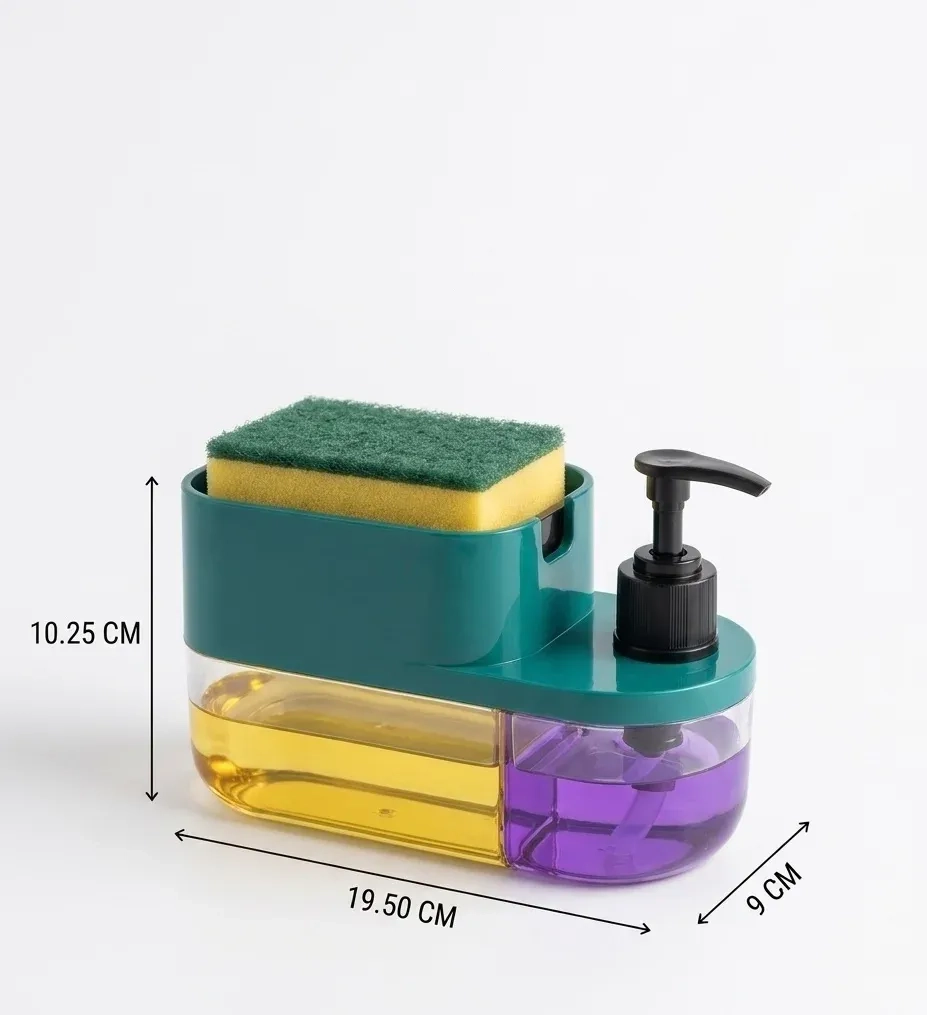 3 in 1 Kitchen Soap Dispenser with Sponge Holder 2
