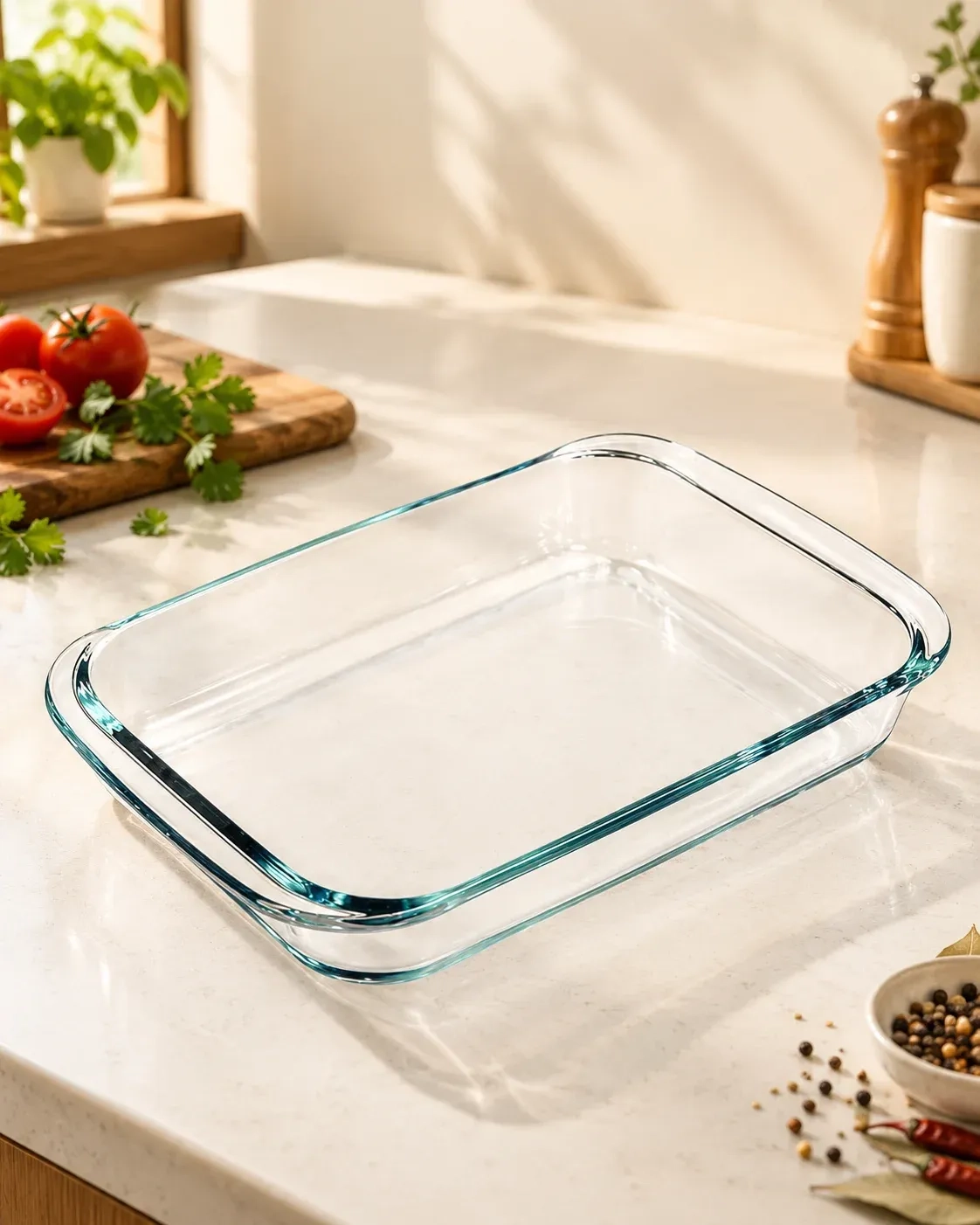 1 LTR Borosilicate Glass Rectangle Dish 2