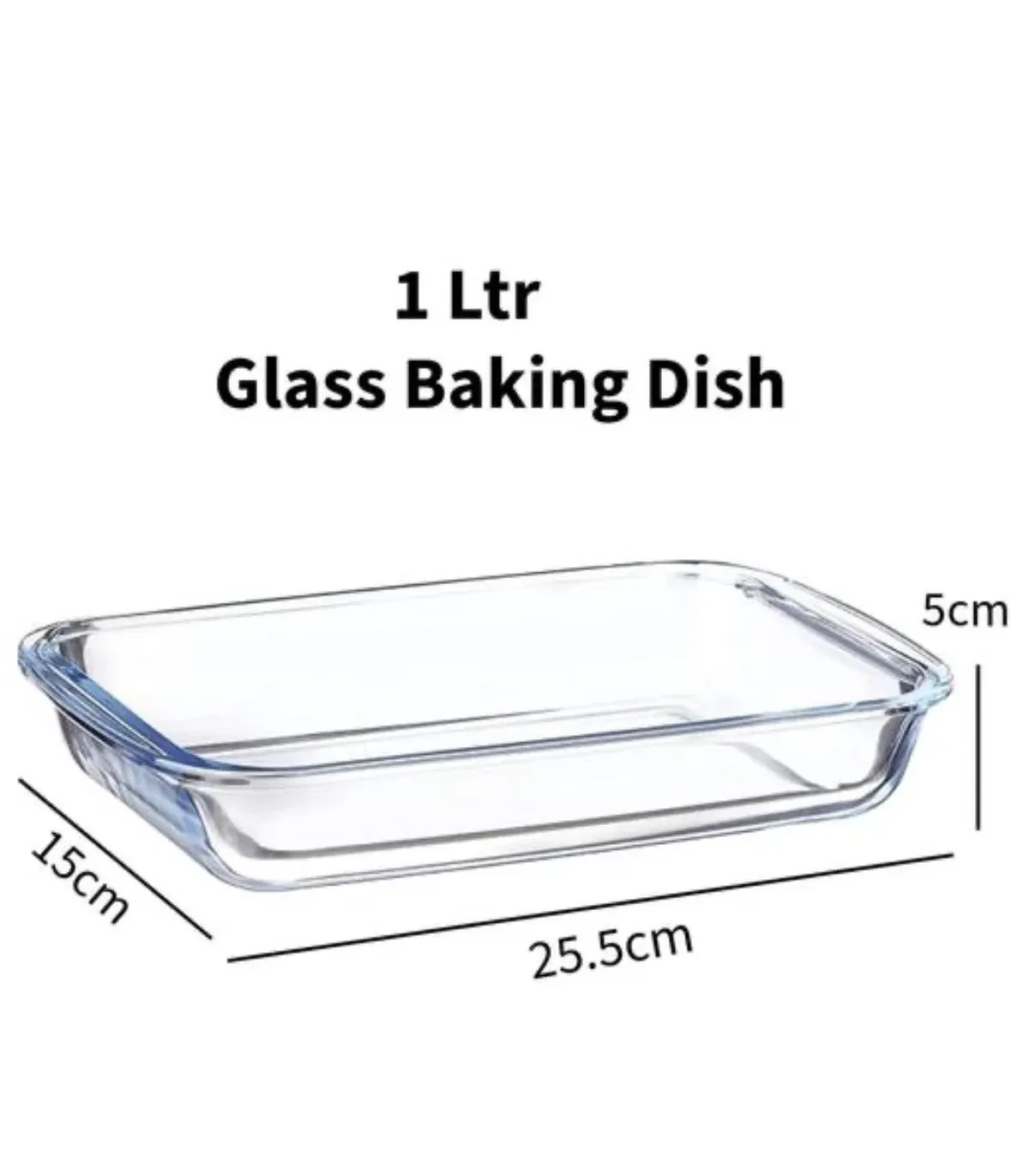 1 LTR Borosilicate Glass Rectangle Dish 3