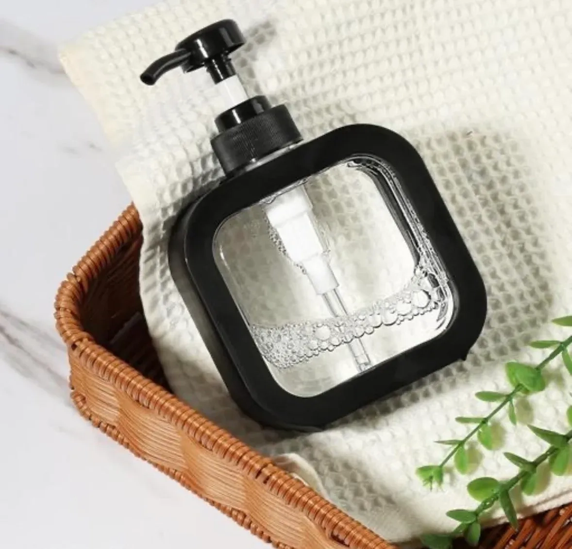 2PCS Modern Plastic Soap Dispenser Bottles (Black) 2