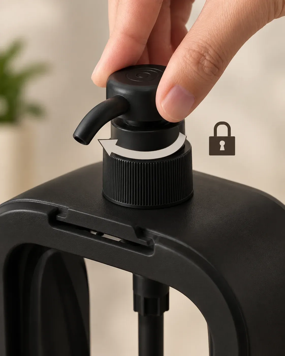2PCS Modern Plastic Soap Dispenser Bottles (Black) 3