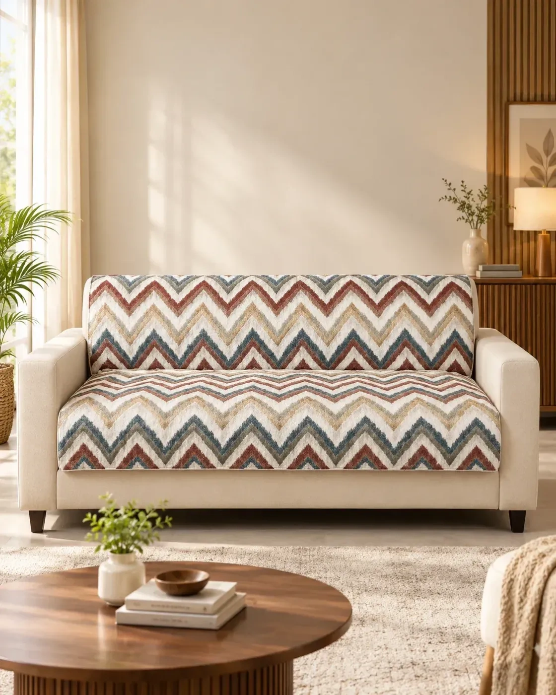 Premium Soft Quilted Velvet Sofa Cover Mat 1