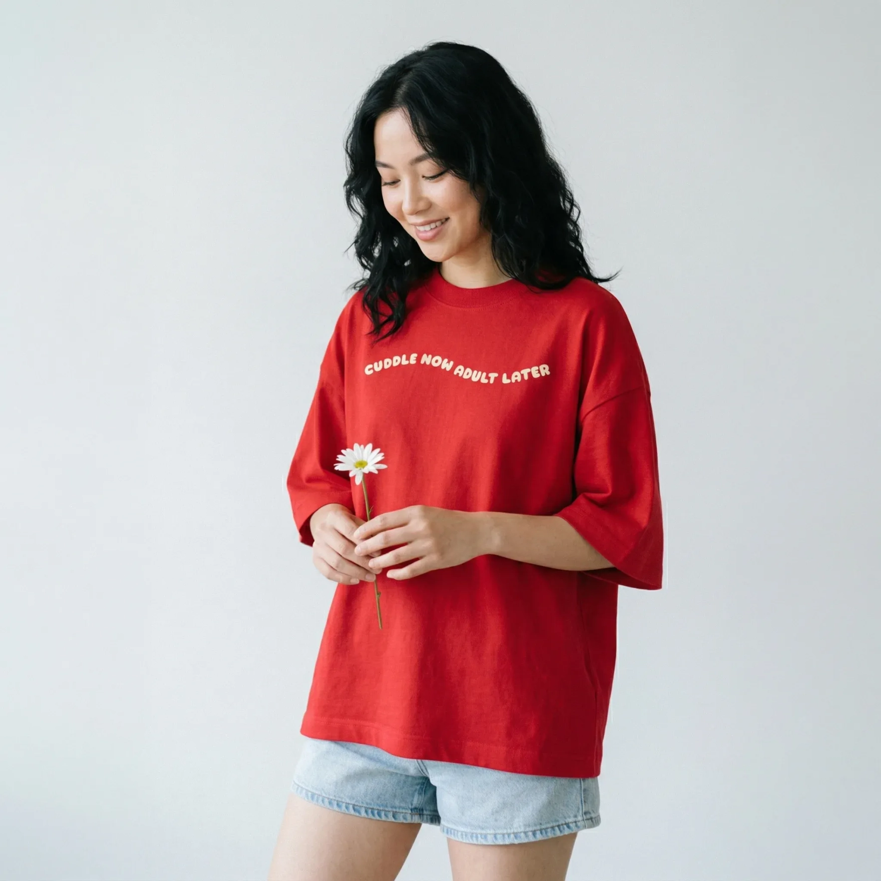 'Cuddle Now Adult Later' Oversized T-shirt 2
