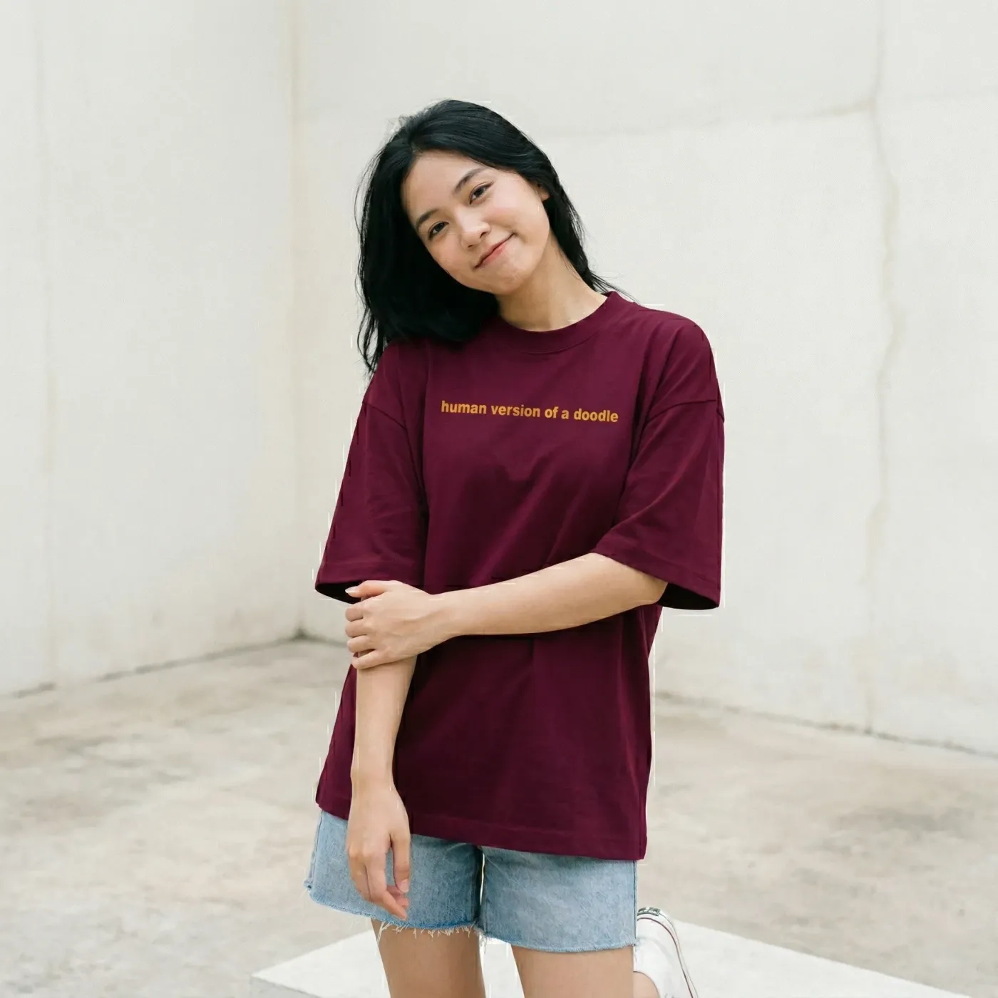 'Human Version of A Doodle' Oversized T-shirt 3