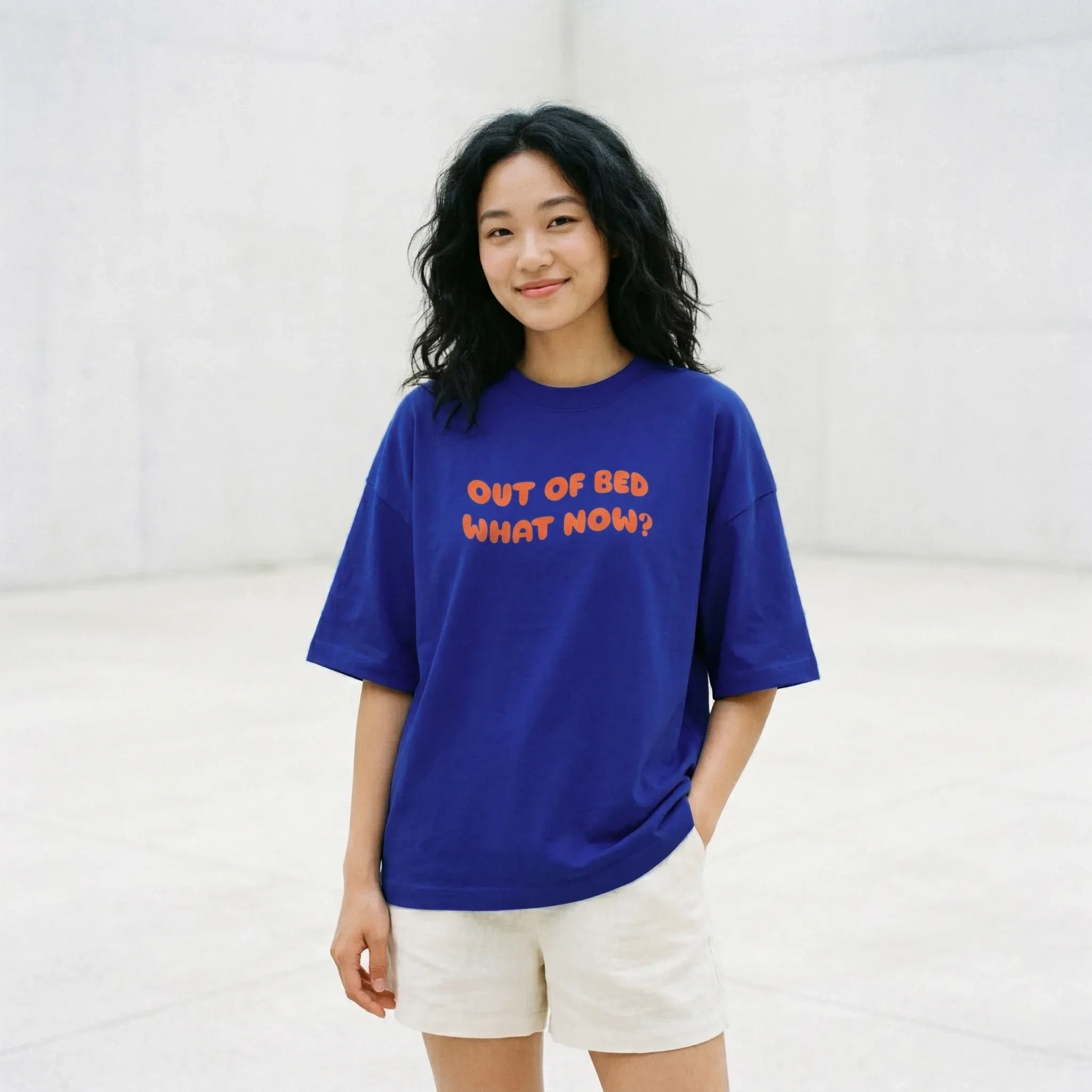 'Out of Bed, What Now' Oversized T-shirt 3