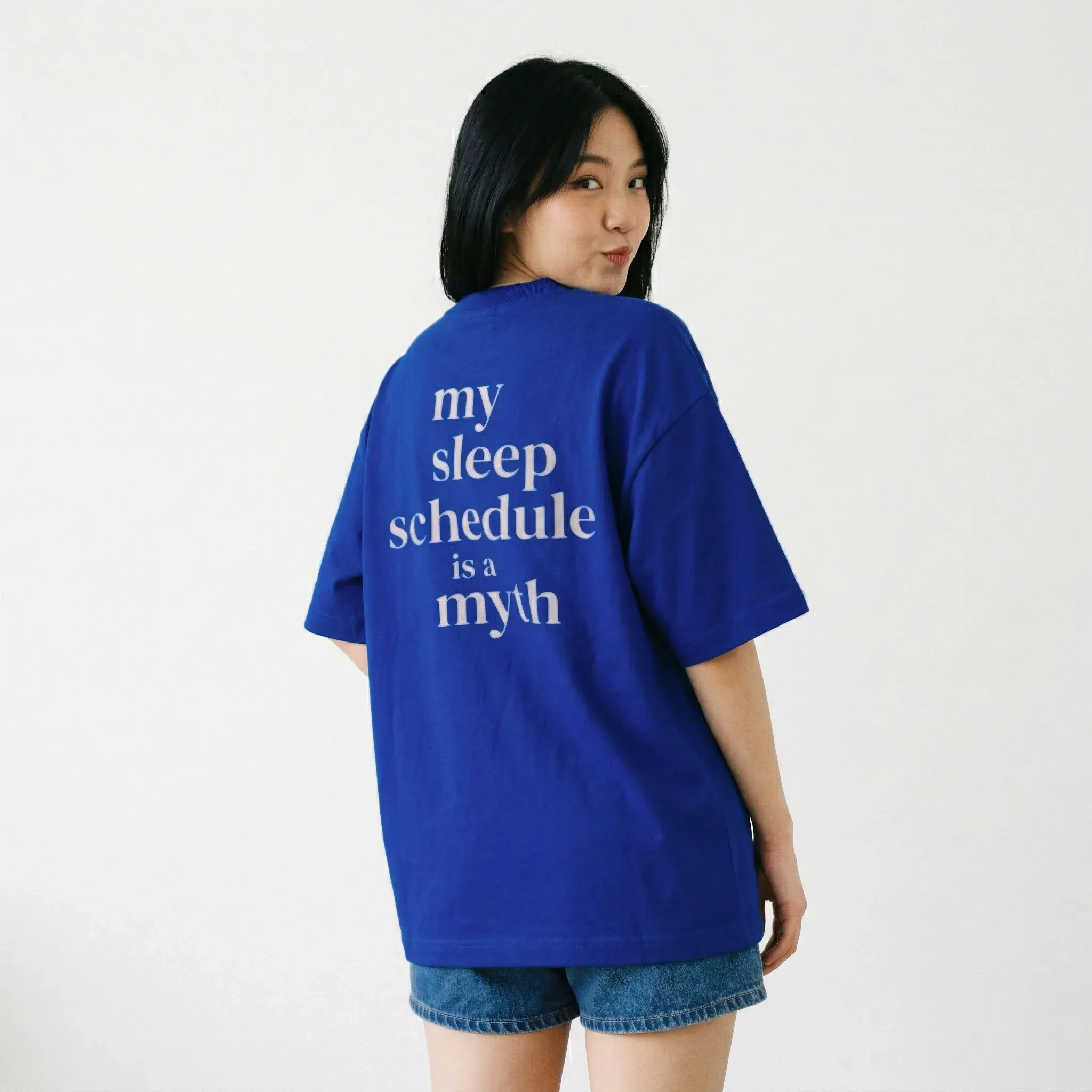 'My Sleep Schedule is A Myth' Oversized T-shirt 2