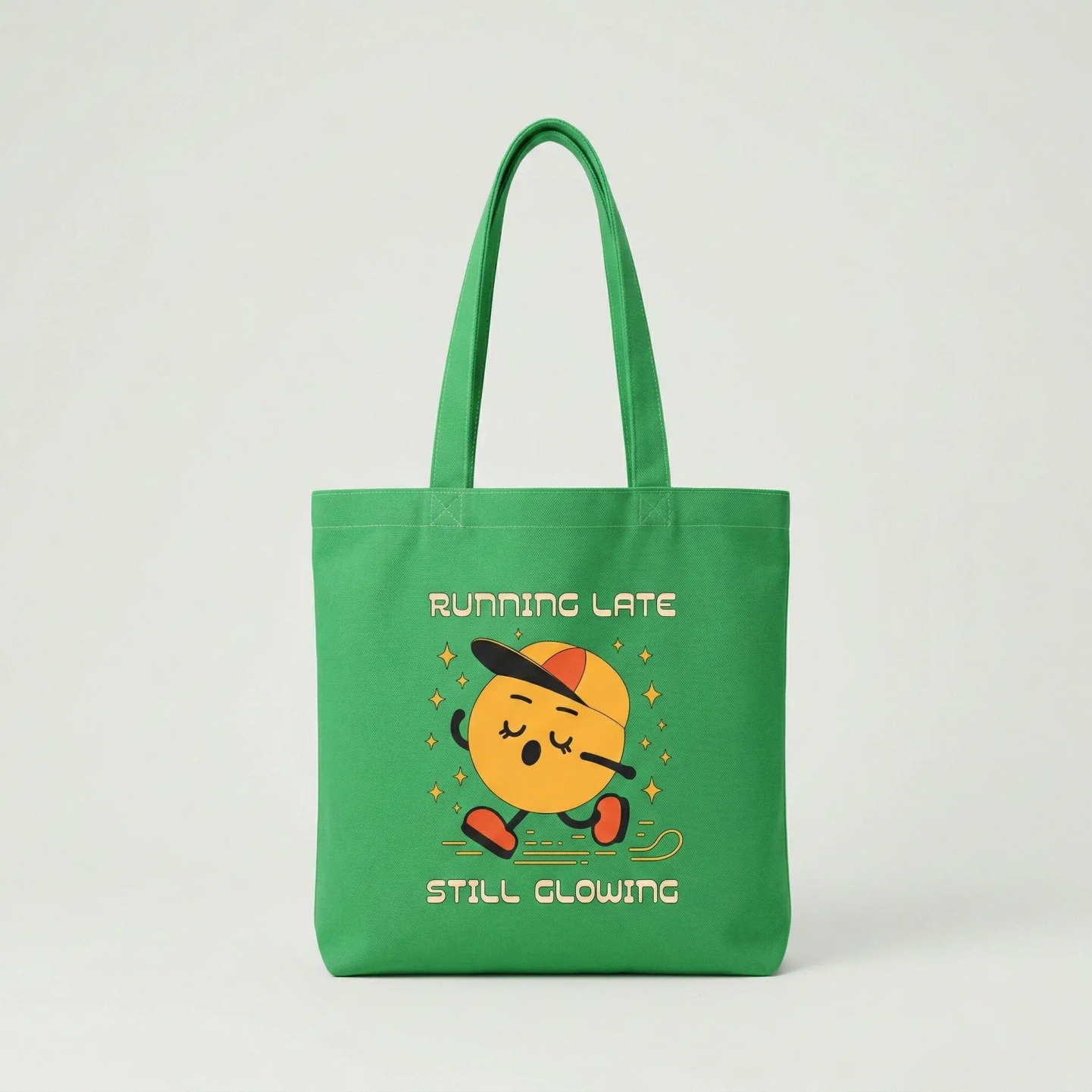 Running Late Still Glowing Tote Bag 1